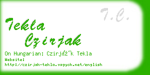 tekla czirjak business card